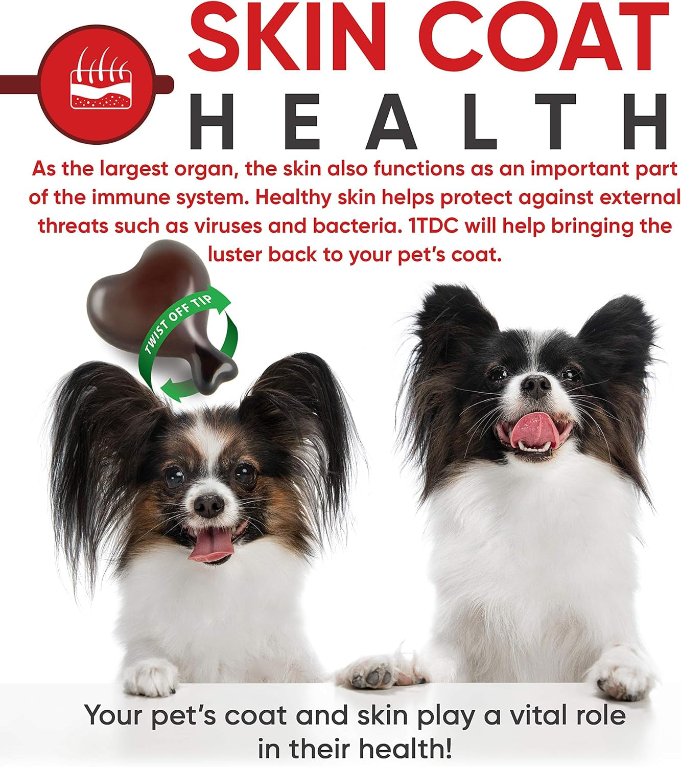 1TDC Dual Action Natural Support – Twist off 120 Count Soft Gels for Dogs & Cats (4- in - 1 Wellness Solution) Supports Oral Health, Hip & Joint Health, Muscle & Stamina Recovery, Skin & Coat Health