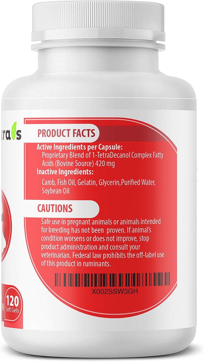 1TDC Dual Action Natural Support – Twist off 120 Count Soft Gels for Dogs & Cats (4- in - 1 Wellness Solution) Supports Oral Health, Hip & Joint Health, Muscle & Stamina Recovery, Skin & Coat Health